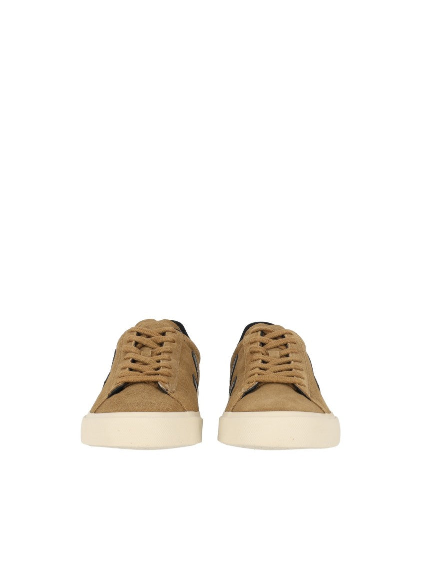 Veja Campo Tent Black Pierre Suede Low-Top Sneakers