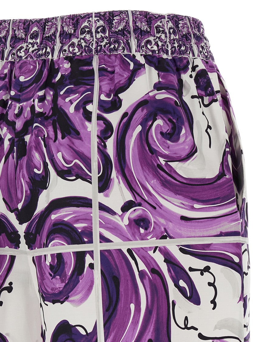 Dolce & Gabbana 'Maiolica' Print Cotton Shorts