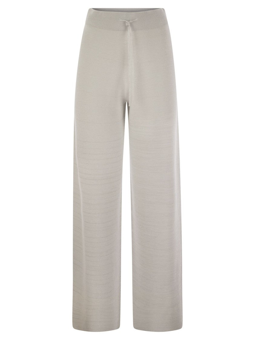 Fabiana Filippi Wide Trousers In Organic Cotton And Lurex
