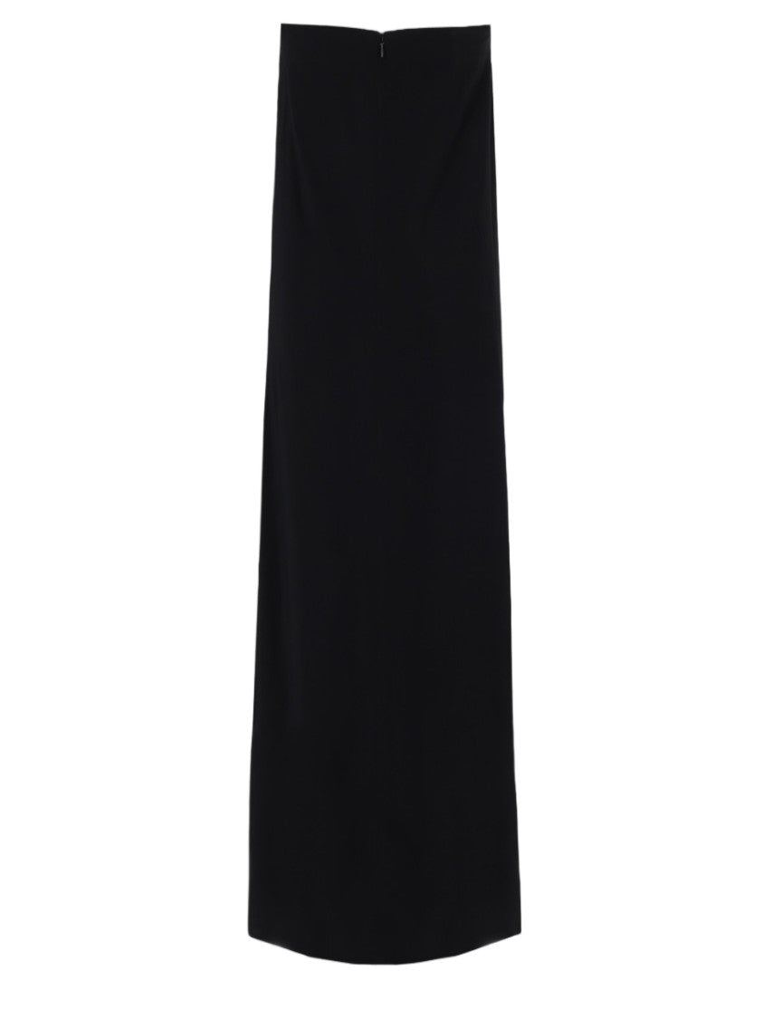 Co Strapless Maxi Dress With Flared Hem And Elegant Silhouette