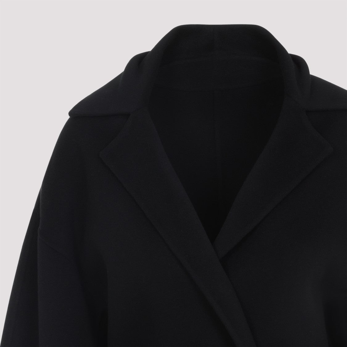 Alberta Ferretti Double Black Wool Coat