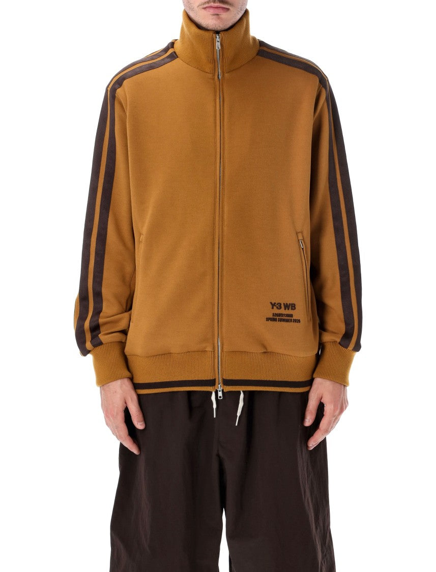 Adidas X Y-3 High Collar Full-Zip Track Top With Striped Sleeves