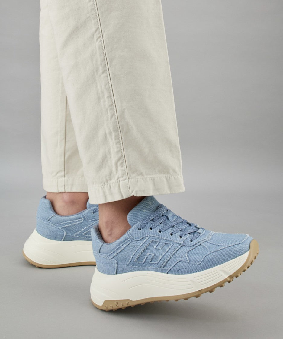 Hogan Light Blue Denim Sneakers