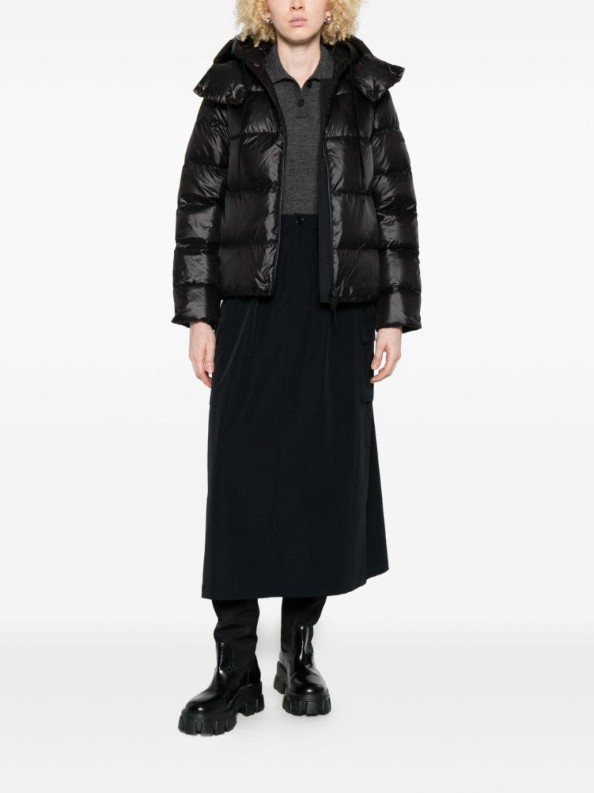 Peuterey Tailored Black Coat With Structured Collar