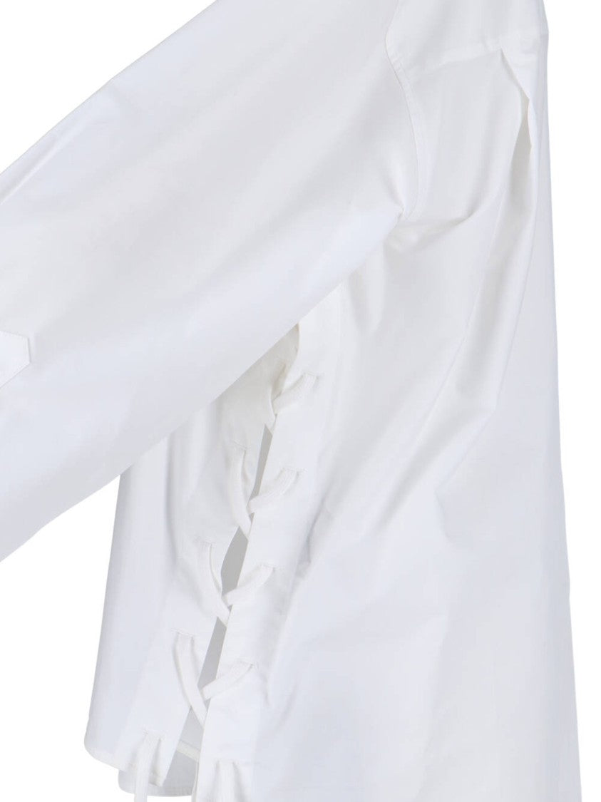 Balenciaga White Cotton Shirt With Laces