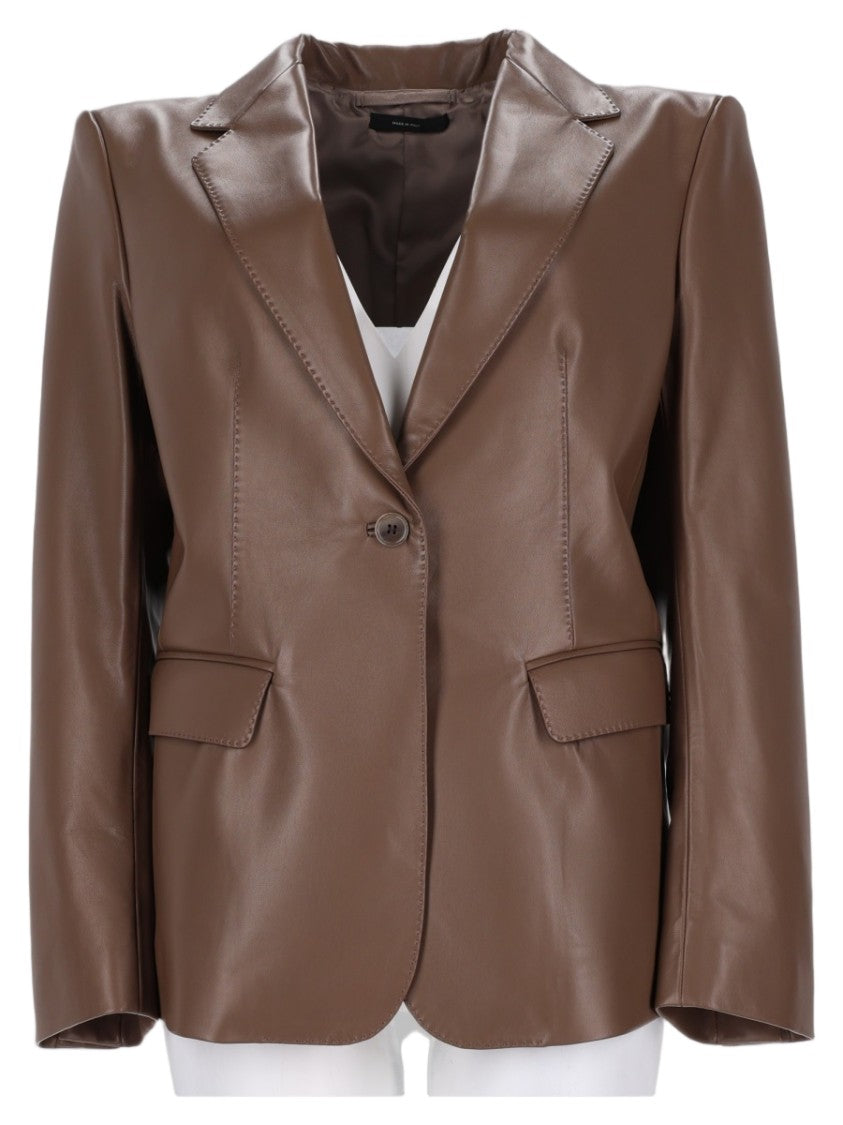 Tom Ford Tailored Brown Lamb Leather Jacket
