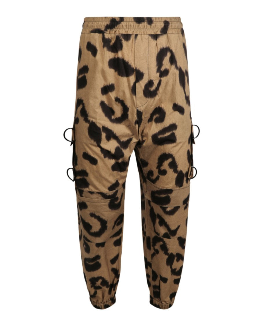 Stella Mccartney Leopard Print Drawstring Jogger Trousers With D-Ring Accents