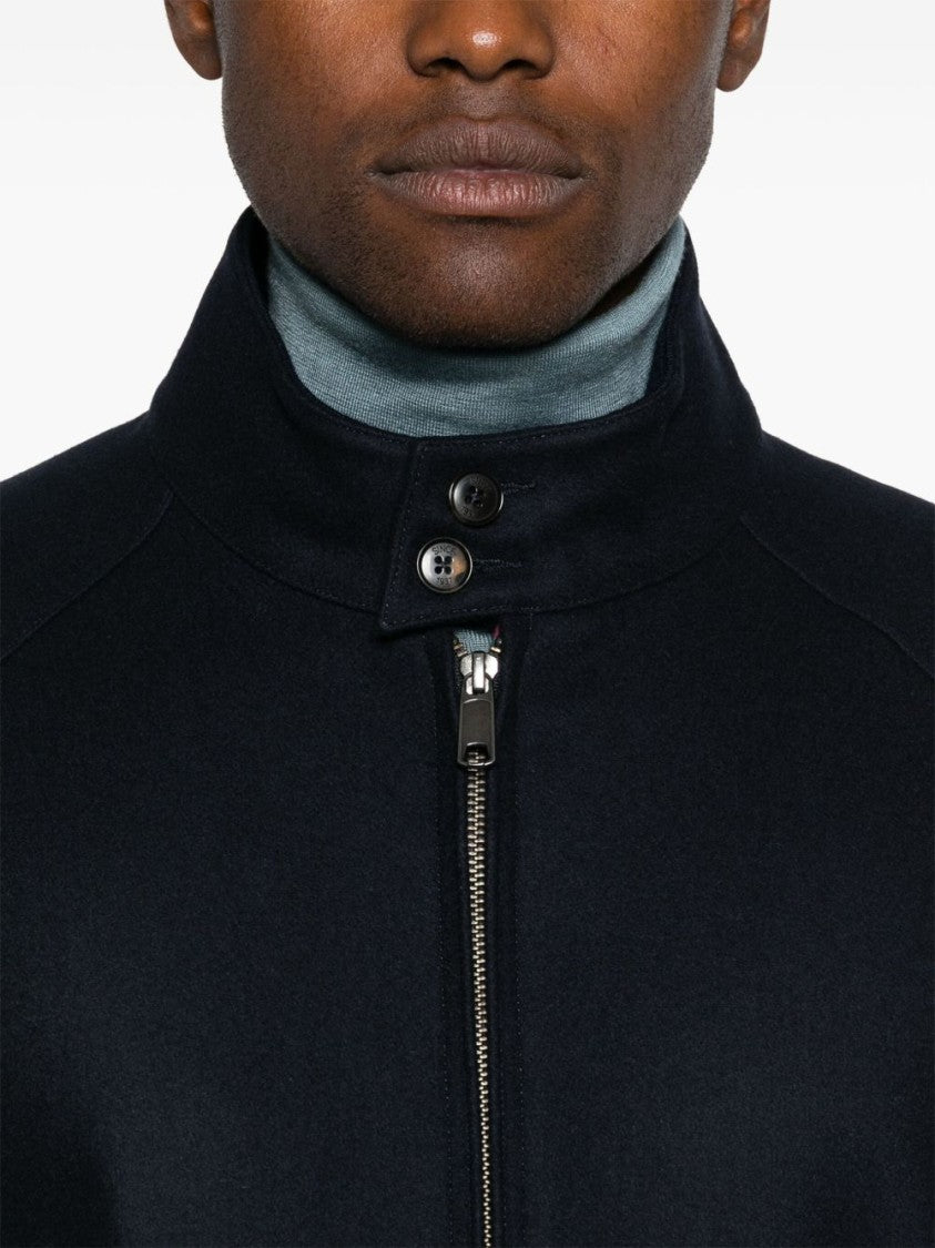 Baracuta Classic Bomber Jacket With Ribbed Detailing