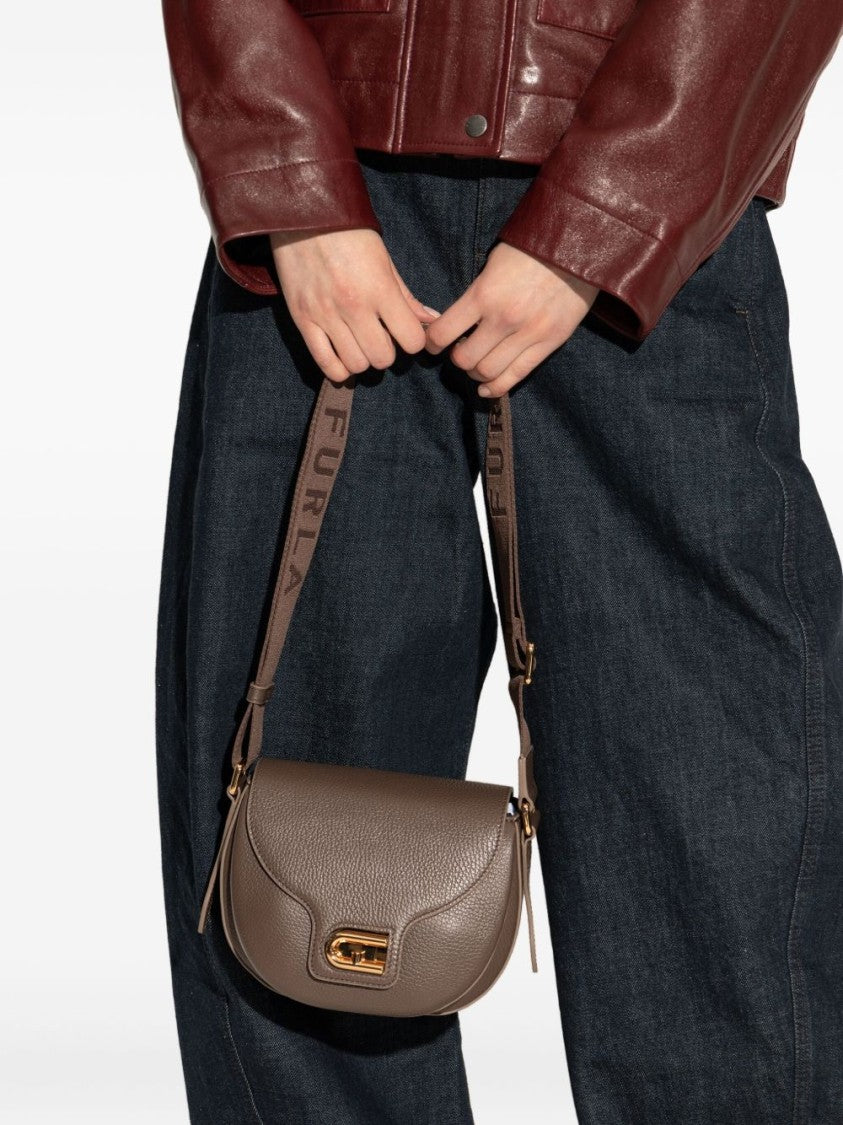 Furla Compact Crossbody Bag With Rounded Flap Closure