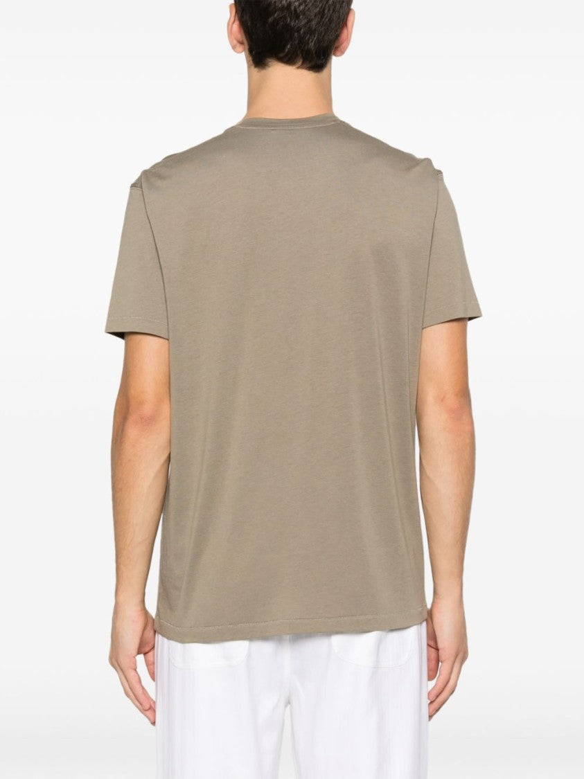 Tom Ford Logo Embroidered Crew Neck T-Shirt