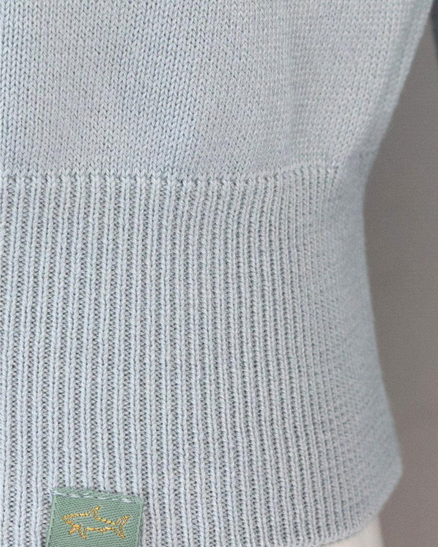 Paul & Shark Grey Sweater With Stitched Logo Patch