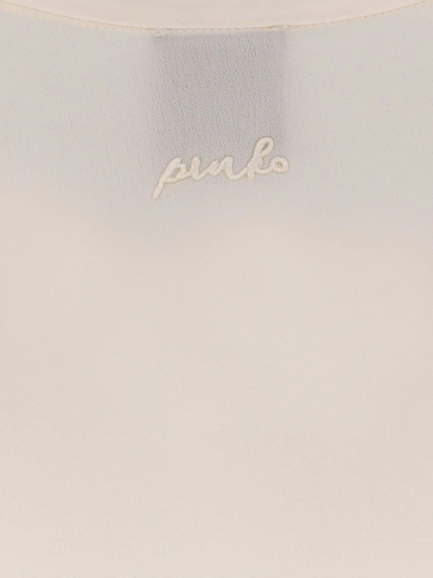 Pinko Blossom Boxy Short-Sleeved Fabric T-Shirt