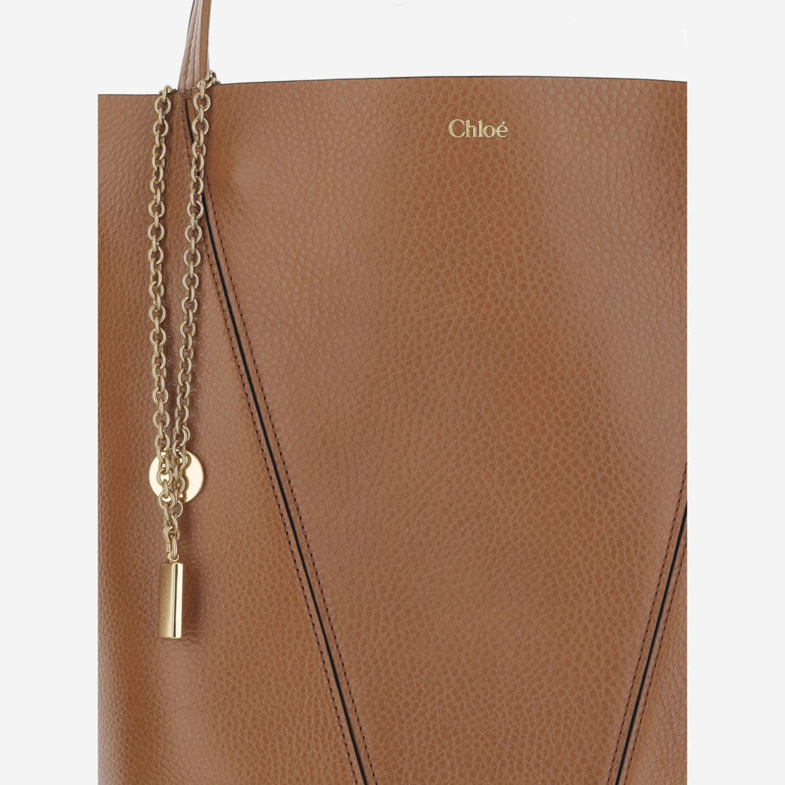 Chloé Spin Tote Bag In Garnet Leather