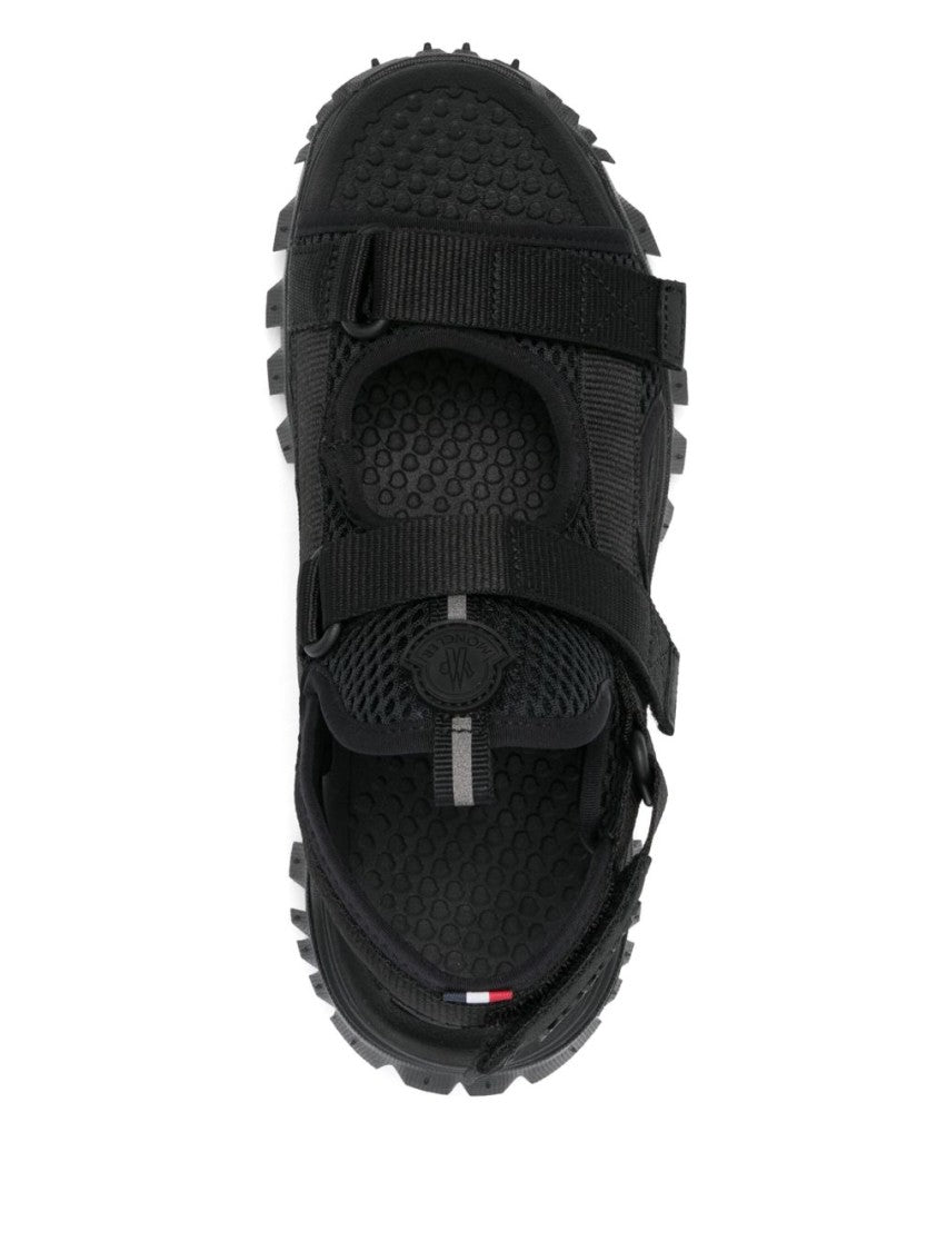 Moncler Rugged Black Sandals With Adjustable Straps For Secure Fit