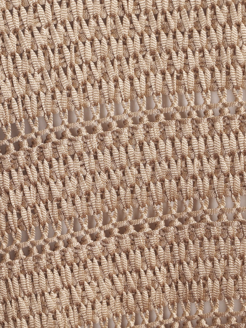 Alberta Ferretti Textured Knit Beige Sweater