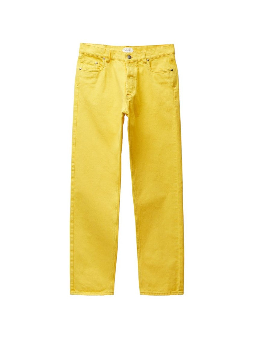 Versace Straight-Leg Yellow Denim Jeans