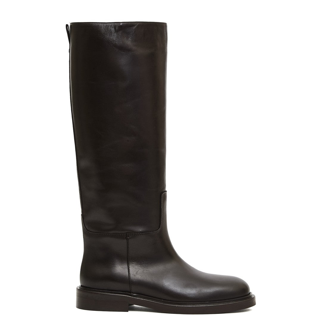 Poeve Dark Brown Leather Riding Boot
