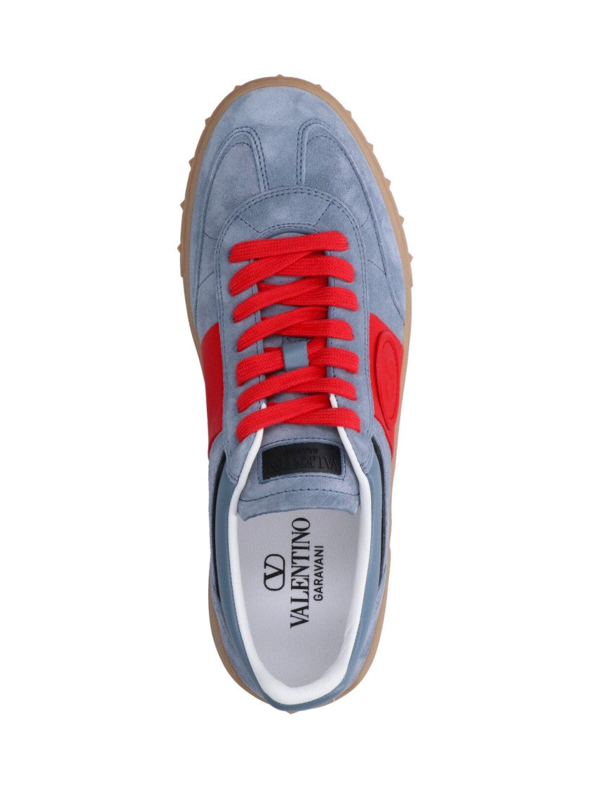 Valentino Garavani Blue Upvillage Suede Casual Sneakers