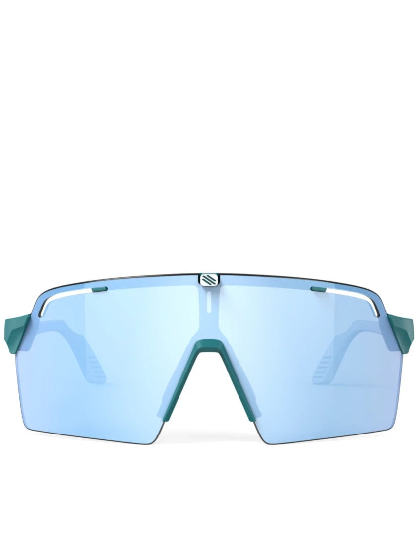Rudy Project Wraparound Sunglasses With Blue-Tinted Lens And Accented Frame
