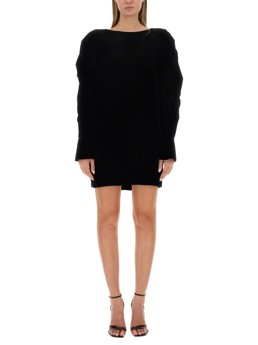 Nina Ricci Slim Fit Mini Dress With Voluminous Sleeves