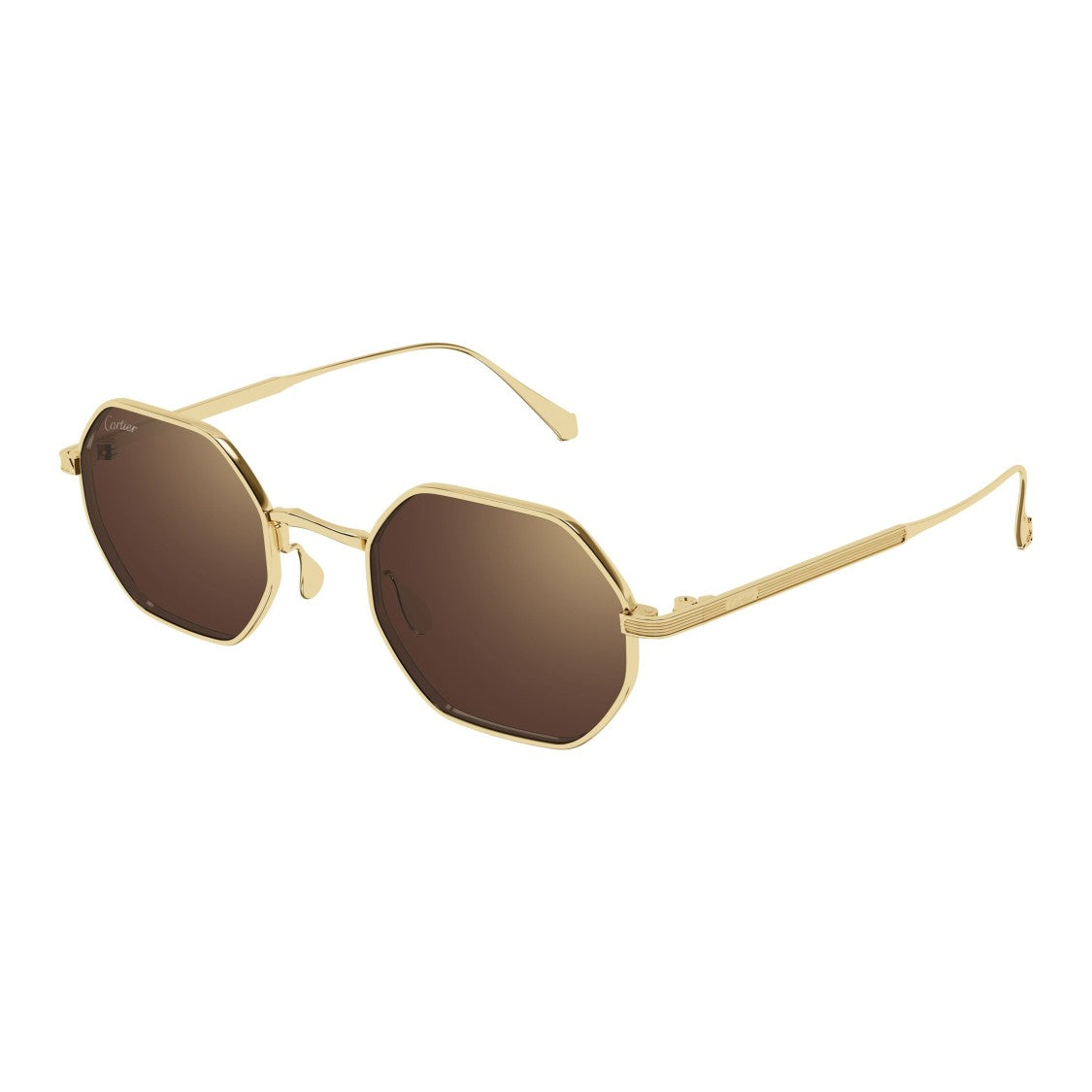 Cartier Ct0627s Polished Gold Octagonal Sunglasses