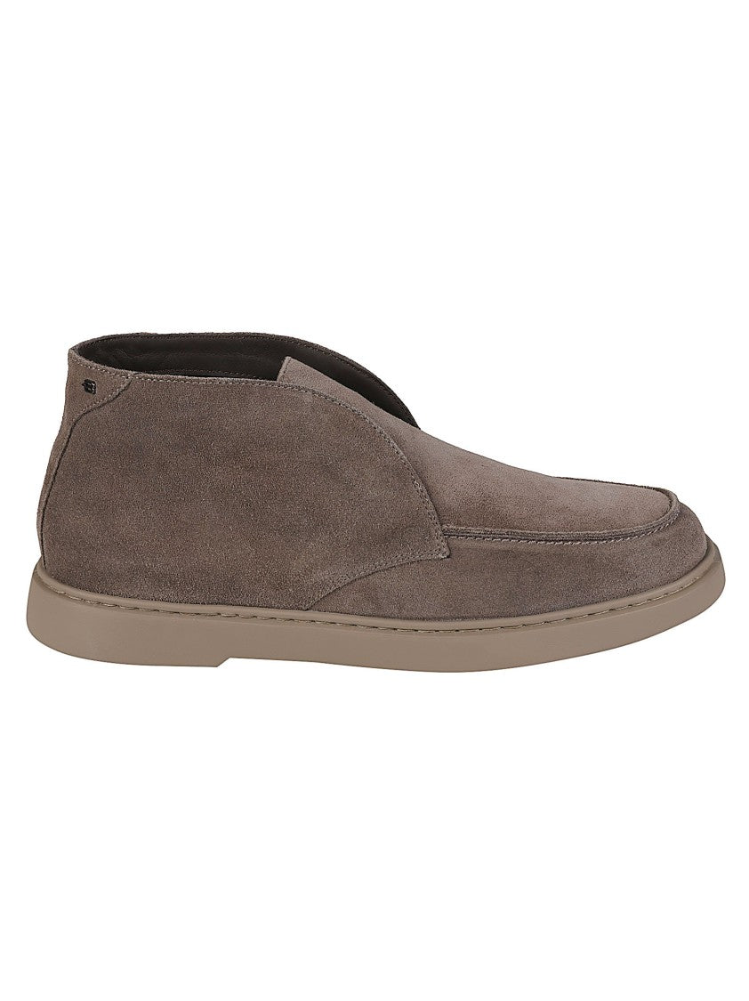 Baldinini Brown Suede Minimalist Ankle Boots