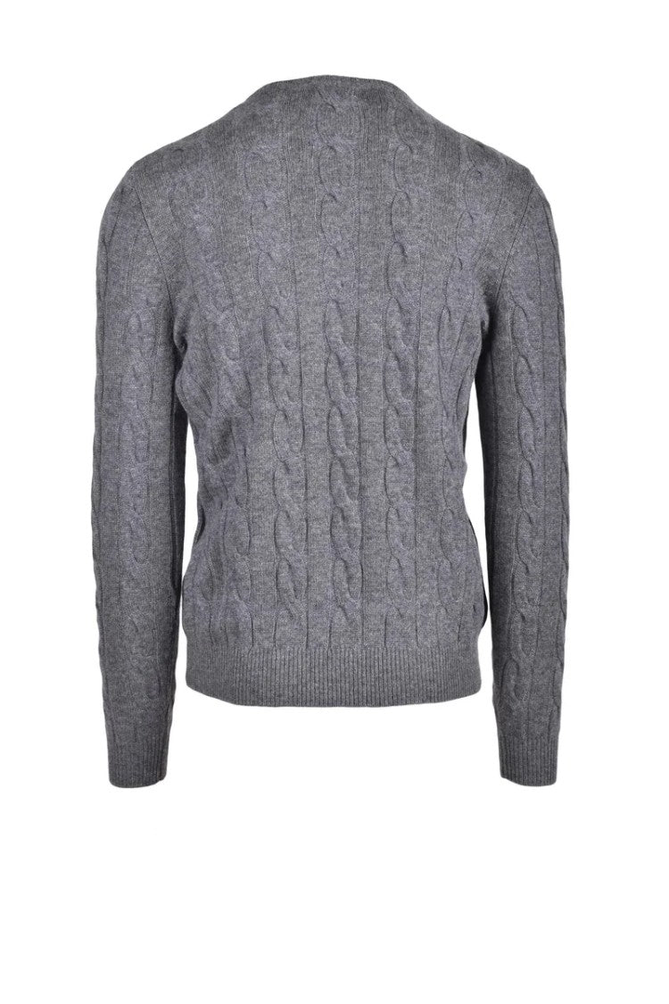 Malo Optimum Cable Knit Pullover Sweater In Luxe Wool-Cashmere Blend