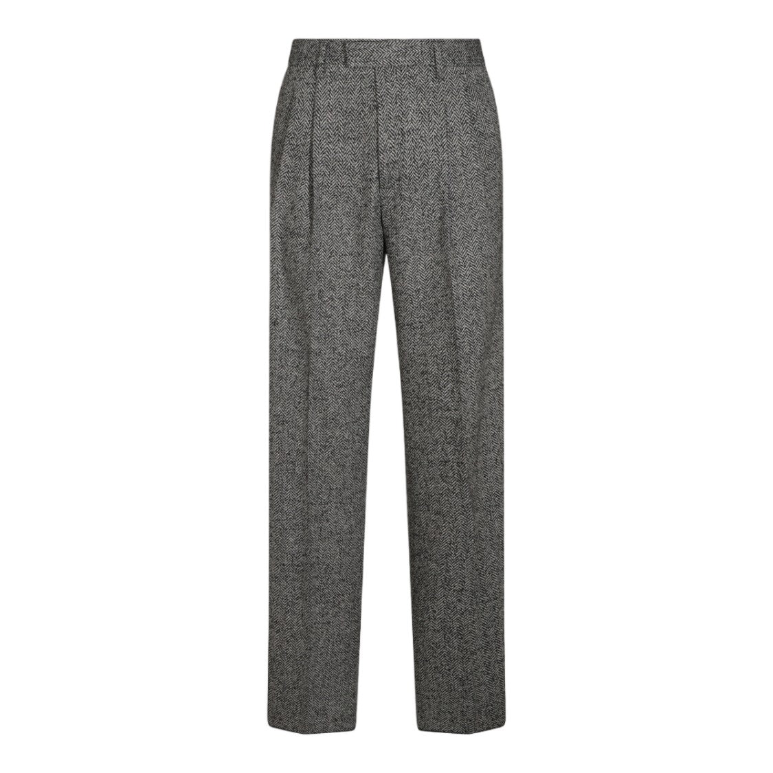 Lardini Straight-Leg Trousers With Herringbone Pattern And Tailored Fit