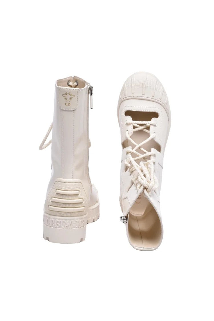 Dior Iron Leather Boots - White