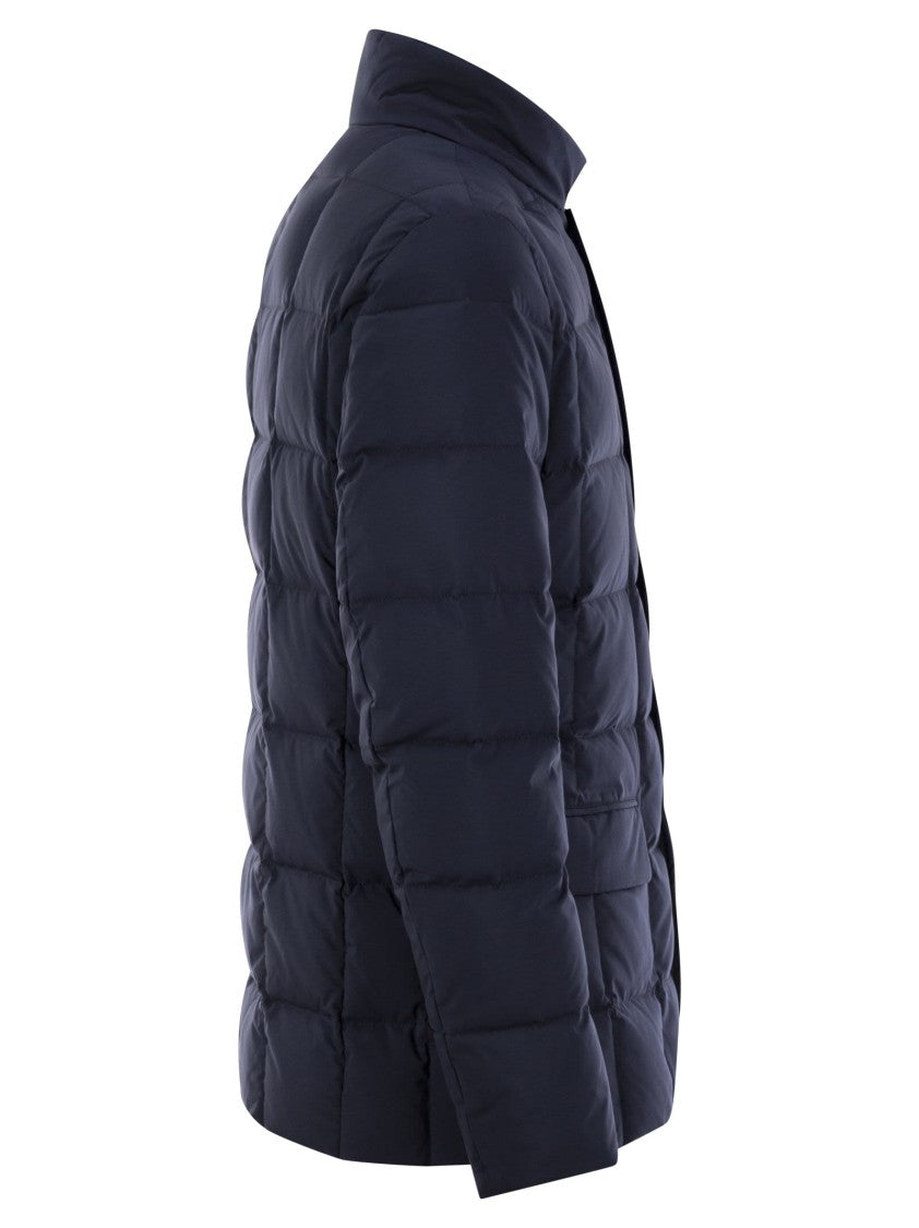 Fay Double-Front Quilted Jacket With Water-Repellent Finish