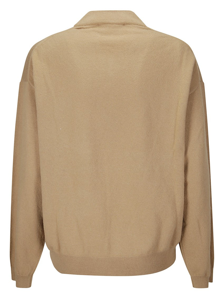 Studio Nicholson Dropped Shoulder V-Neck Sweater
