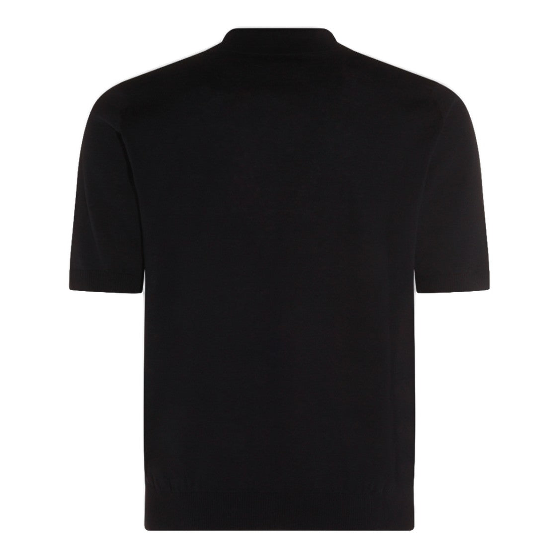 Eleventy Minimalist Blue T-Shirt With Subtle V-Neck And Ribbed Details