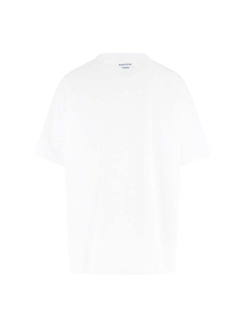 Martine Rose Multicolor Printed Cotton T-Shirt With Crew Neckline And Dropped Shoulders