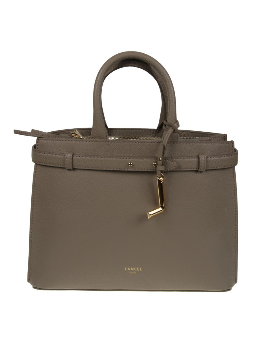 Lancel Faubour Medium Structured Leather Tote Bag