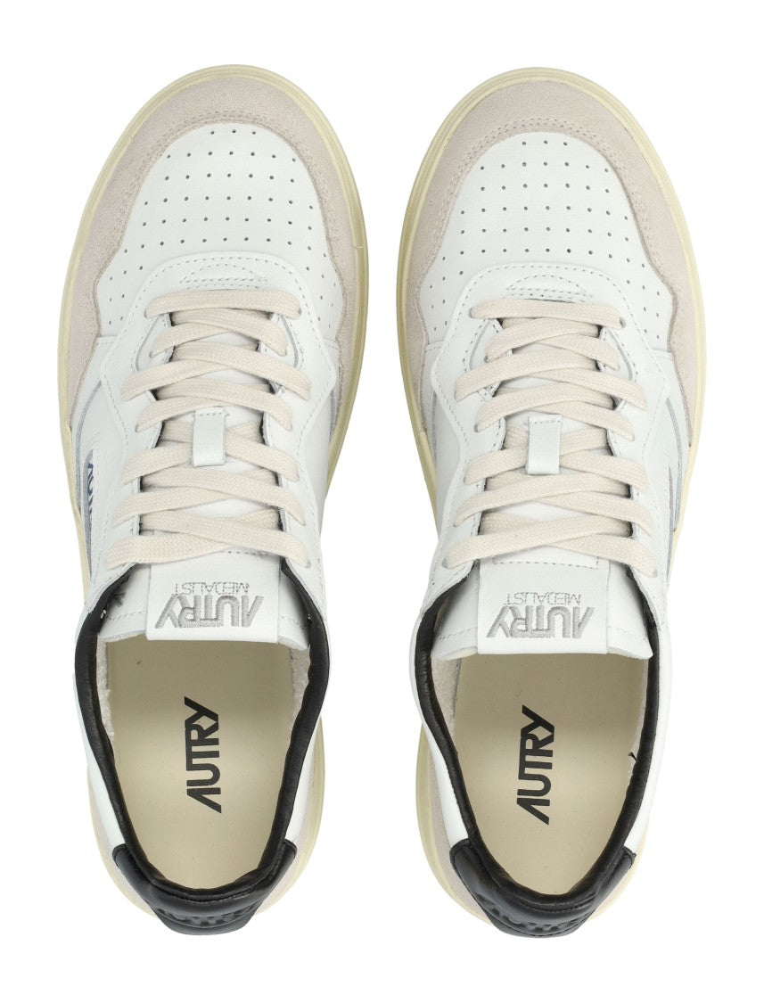 Autry Medalist Low White & Black Leather Sneaker