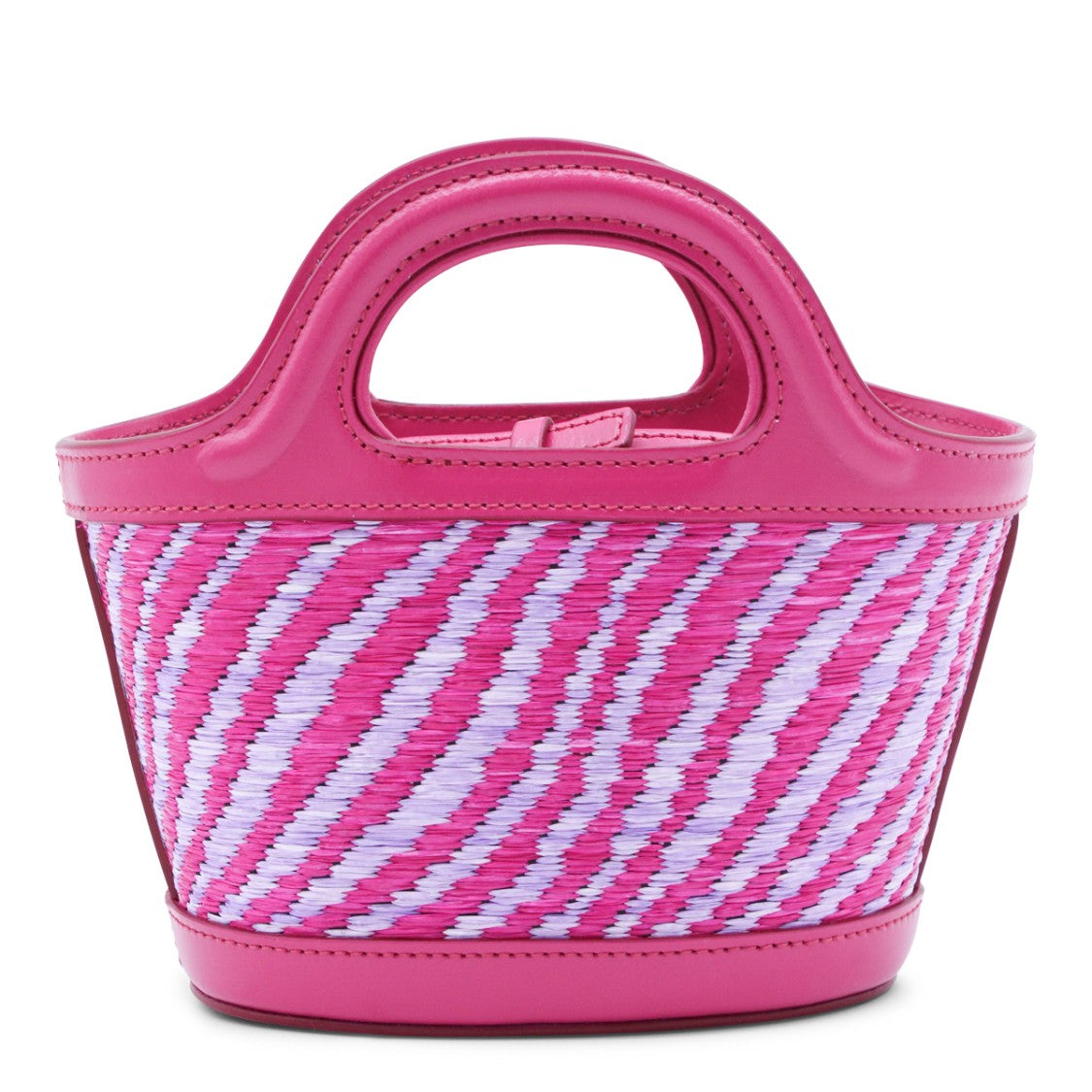 Marni Pink Raffia Satchel