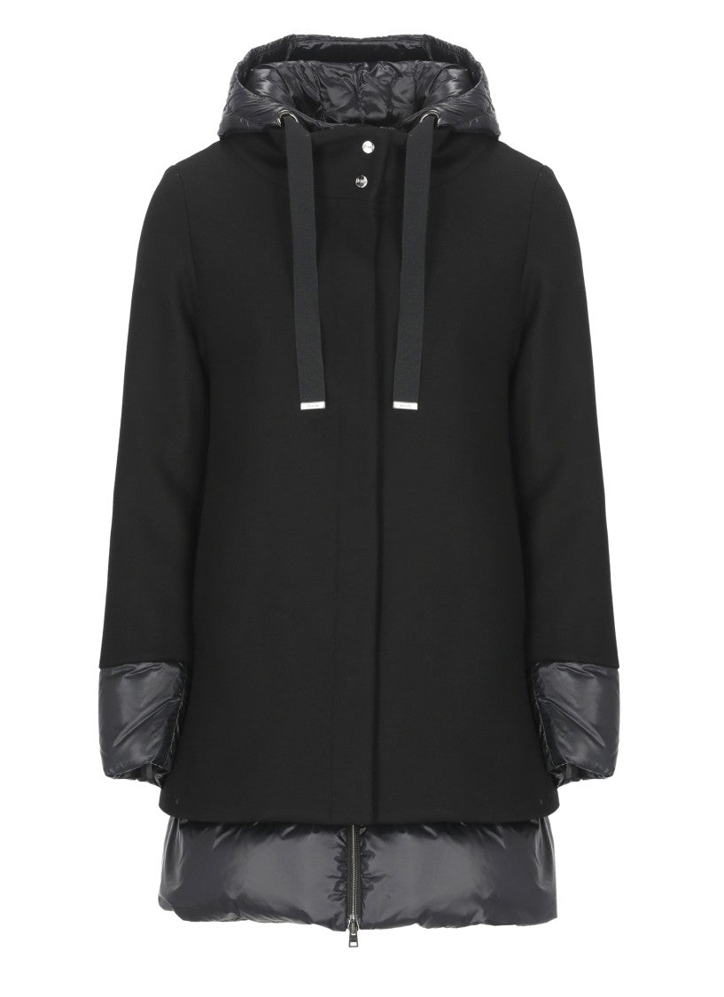 Herno Wool Padded Coat With High Neck
