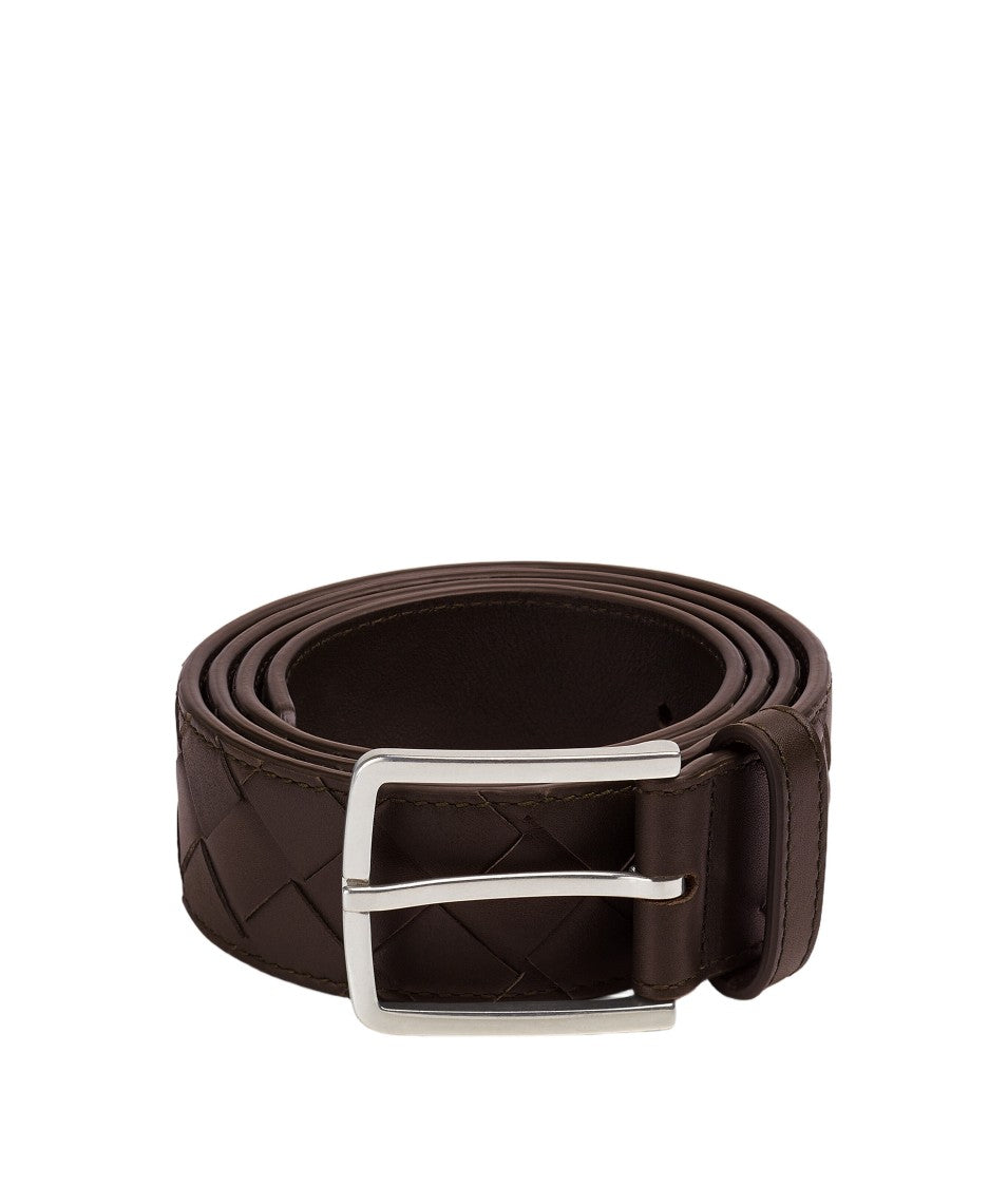 Bottega Veneta Intreccio Leather Belt