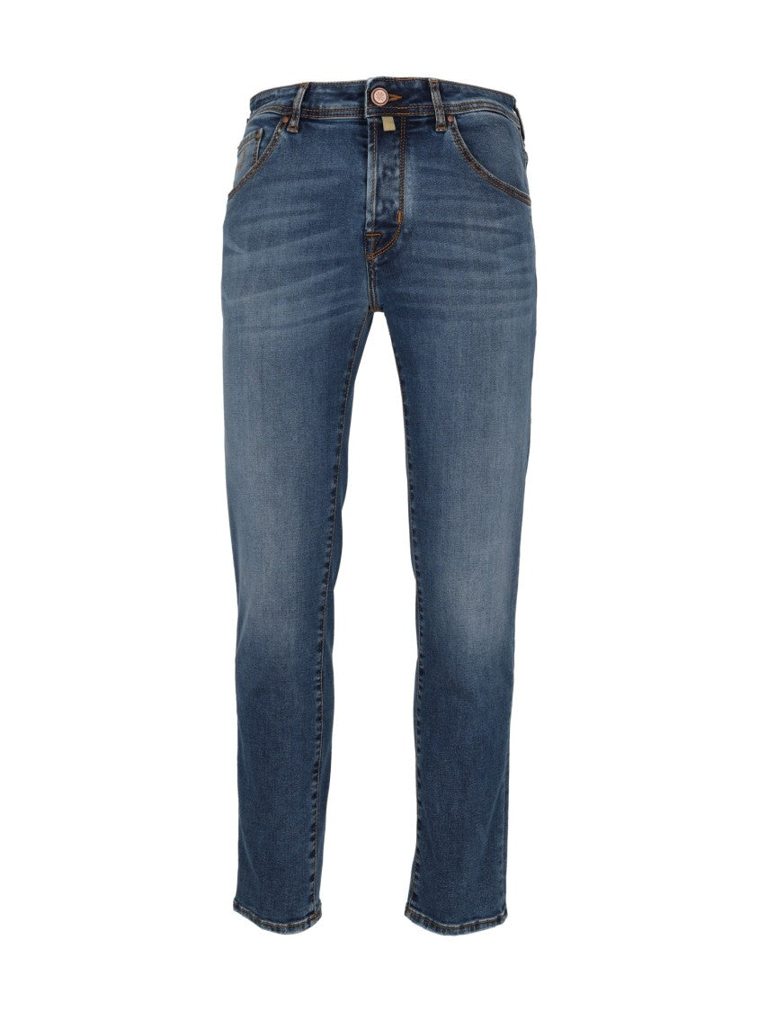 Jacob Cohen Cropped Slim Fit Jeans With Classic Five-Pocket Design
