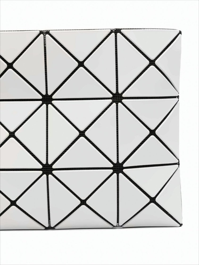 Baobao Geometric White Pvc Shoulder Bag With Adjustable Strap