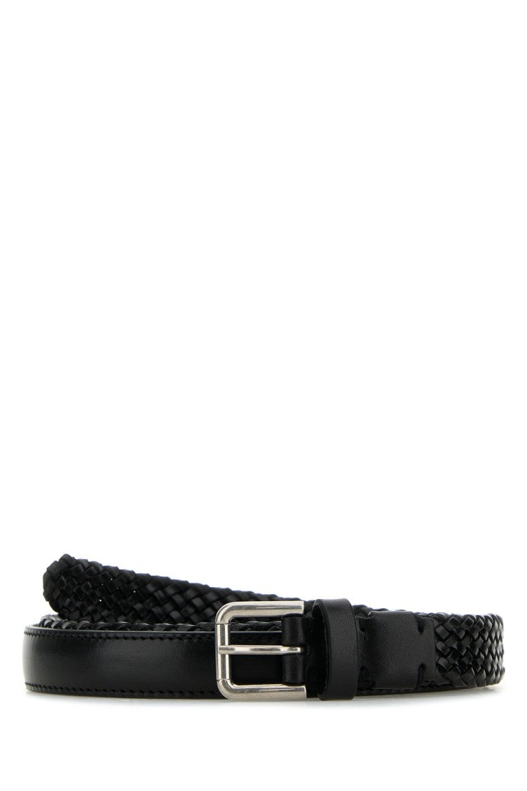 Dolce & Gabbana Black Leather Belt
