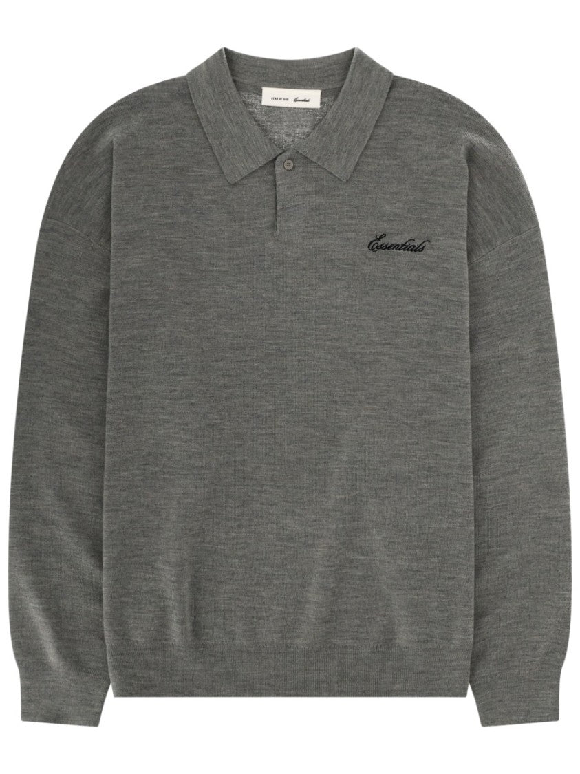 Fear Of God Essentials Essentials Long Sleeve Fine Knit Polo Shirt