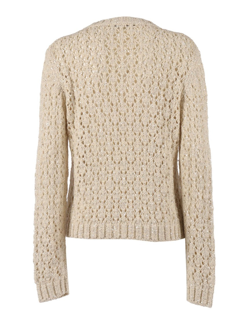 Fabiana Filippi Burro Sequined Diamond Sweater