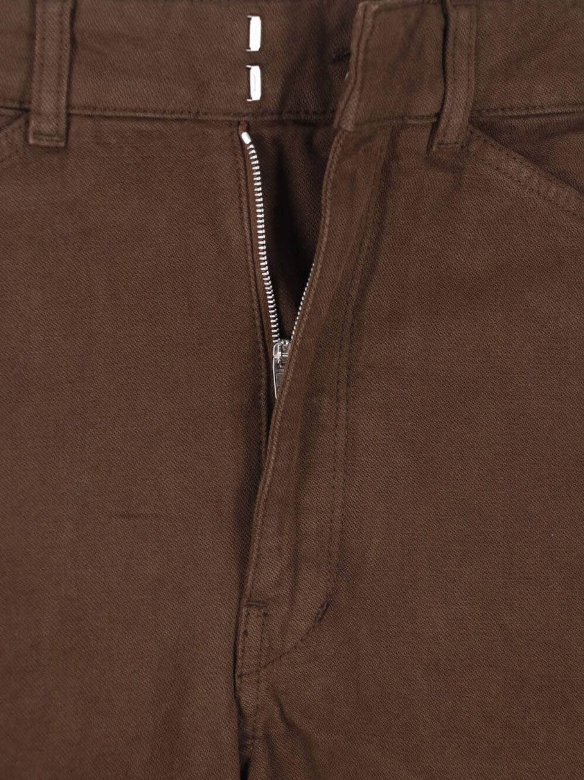Lemaire Brown Rounded Wide-Leg Cotton Pants