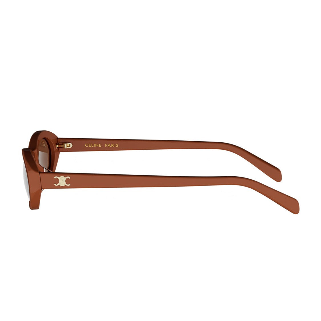 Celine Orange Triomphe Mini Acetate Oval Sunglasses