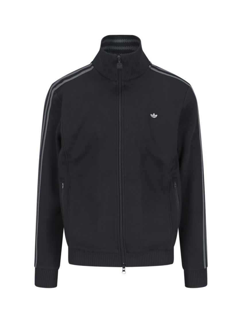 Adidas "Track Premium" Zip Sweatshirt – Black