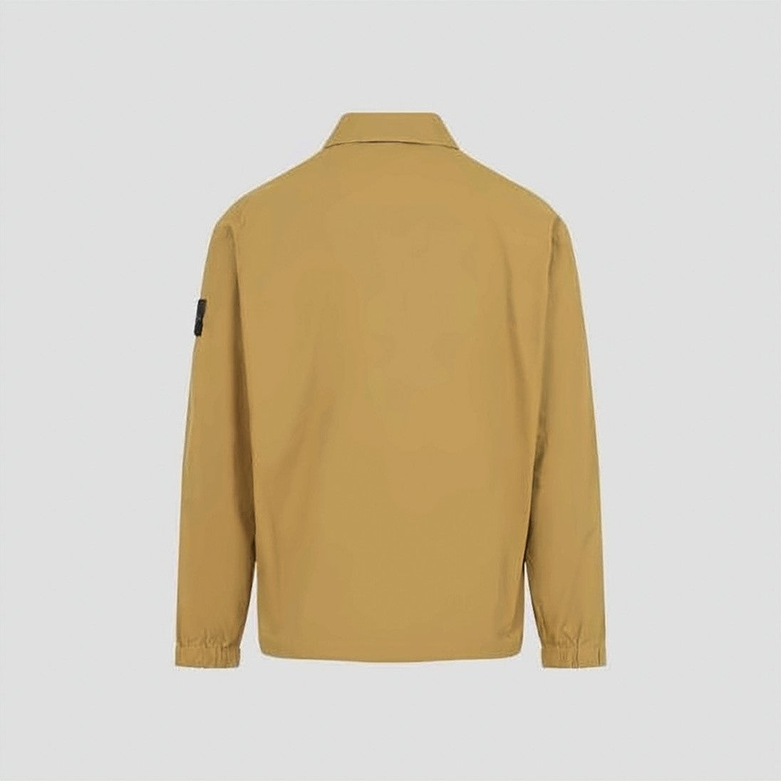 Stone Island Brown Structured Jacket With Classic Collar