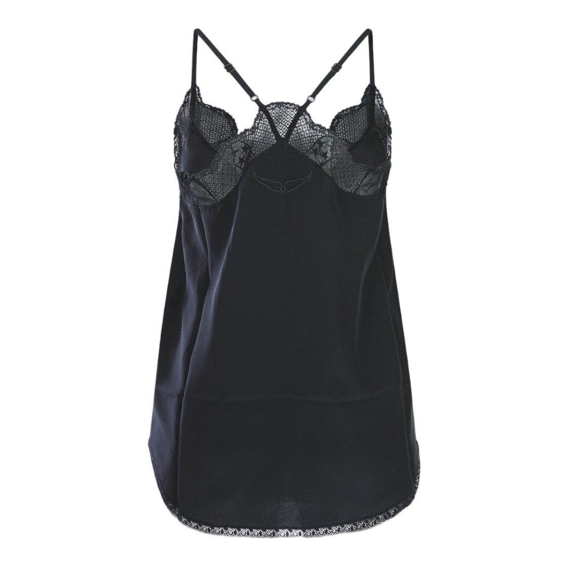 Zadig & Voltaire Silk Camisole With Delicate Lace Trim