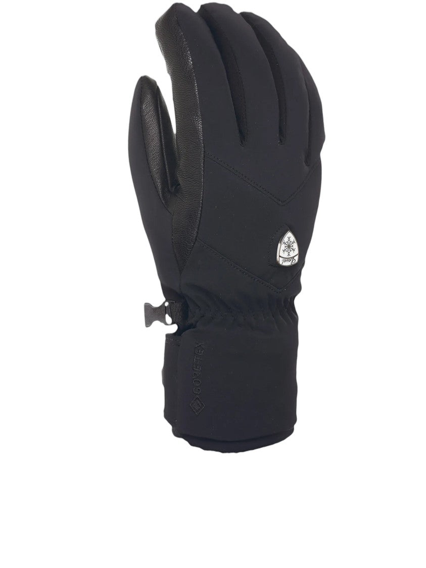 Level Insulated Black Gore-Tex Gloves With Secure Wrist Strap
