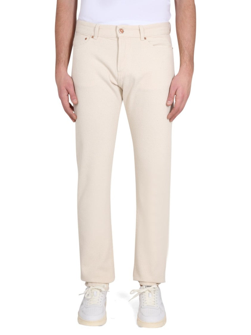 Aspesi Straight-Leg Denim Jeans With Button